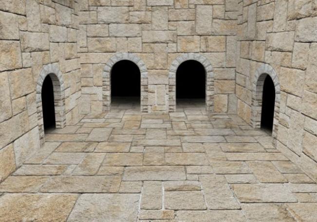 Four 3D doorways are added to Alex Fruen's dungeon room.