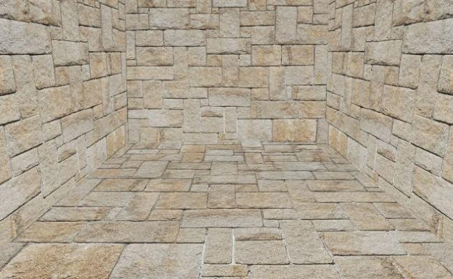 Alex Fruen uses a stone texture for the walls of his dungeon room.