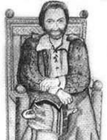 A sketch of Treguard by Andrea Barber for The Quest, the Official Newsletter of the Knightmare Adventurers Club. Volume 2, Issue 2.