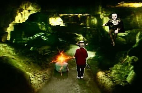 Knightmare Series 6 Team 5. Lord Fear shoots a fireball during the final encounter.