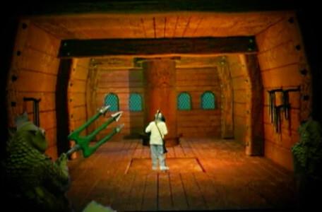 Knightmare Series 8 Team 6. Miremen approach Dunstan as he attempts to get through a trapdoor on the ship.