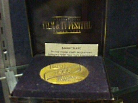 Knightmare's bronze medal from the Youth Category of the New York Film & TV Festival Awards 1988.