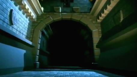 A corridor in the Tower of Linghorm, as seen in Series 8 of Knightmare (1994).