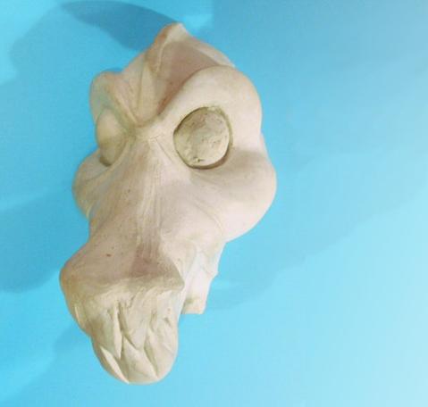 An image of the modeller's plaster cast for the Brollachan in Series 7 (1993)