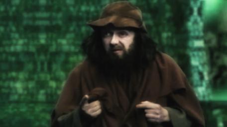 Sylvester Hands, a beggar played by Paul Valentine. As seen in Series 8 of Knightmare (1994).