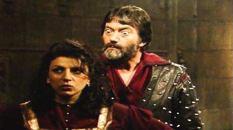 Treguard the Dungeon Master, played by Hugo Myatt. As seen in Series 7 of Knightmare (1993) with Majida (Jackie Sawiris).