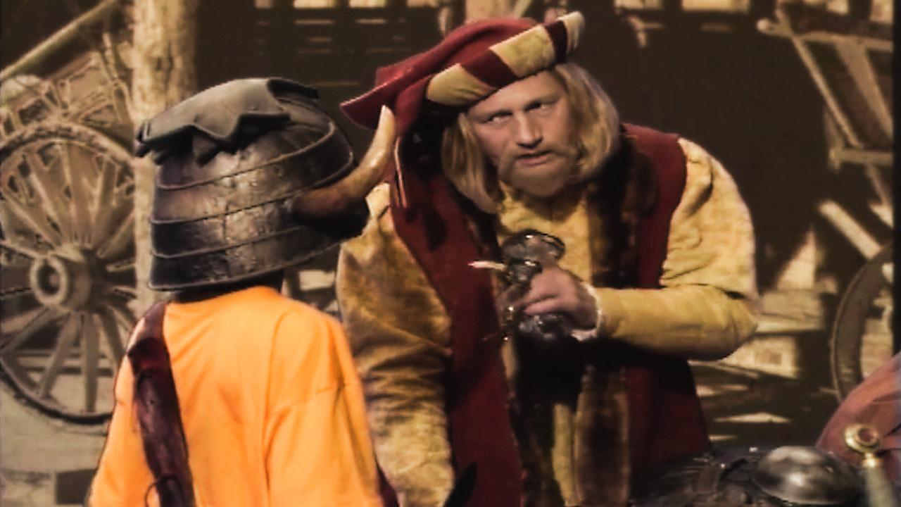 Series 5, Quest 7. Julius Scaramonger sells Christopher a spell.