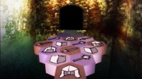 A causeway of attack and defence symbols, as seen in Series 5 of Knightmare (1991).