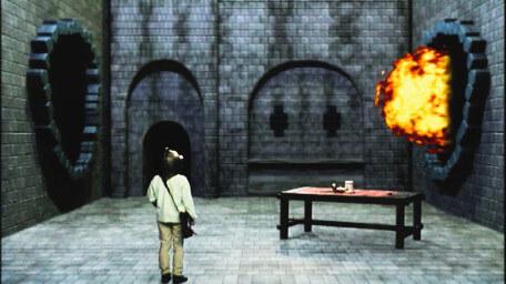 A clue room in the Tower of Linghorm, as seen in Series 8 of Knightmare (1994).