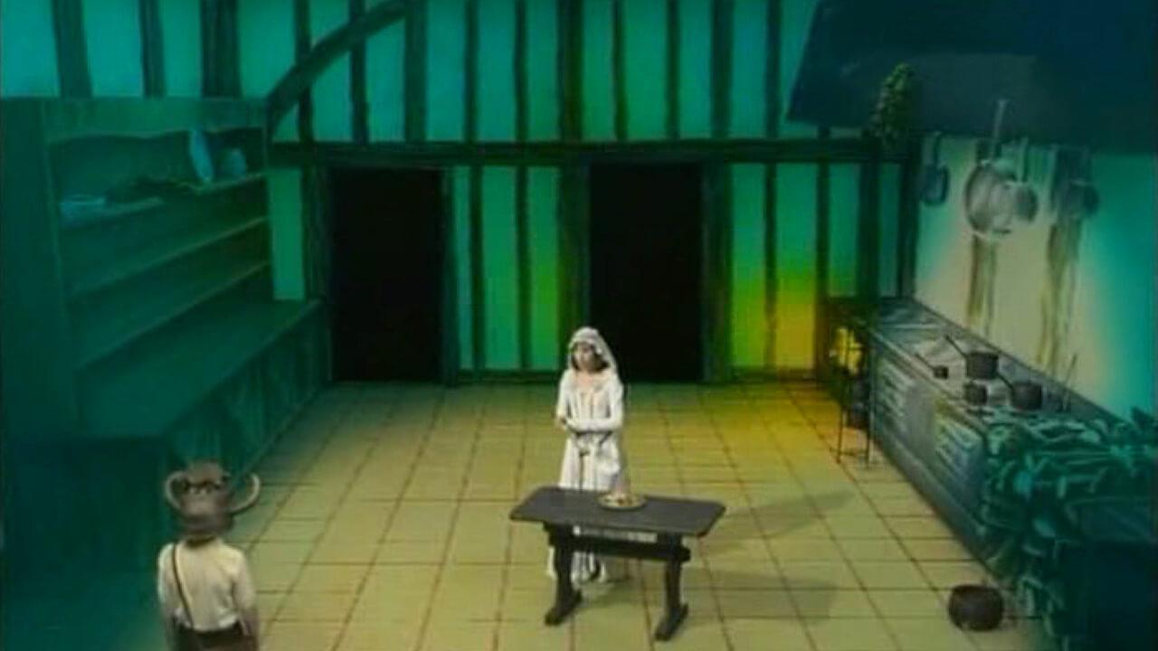 The Kitchen, with animated fire, as shown in Knightmare Series 2.