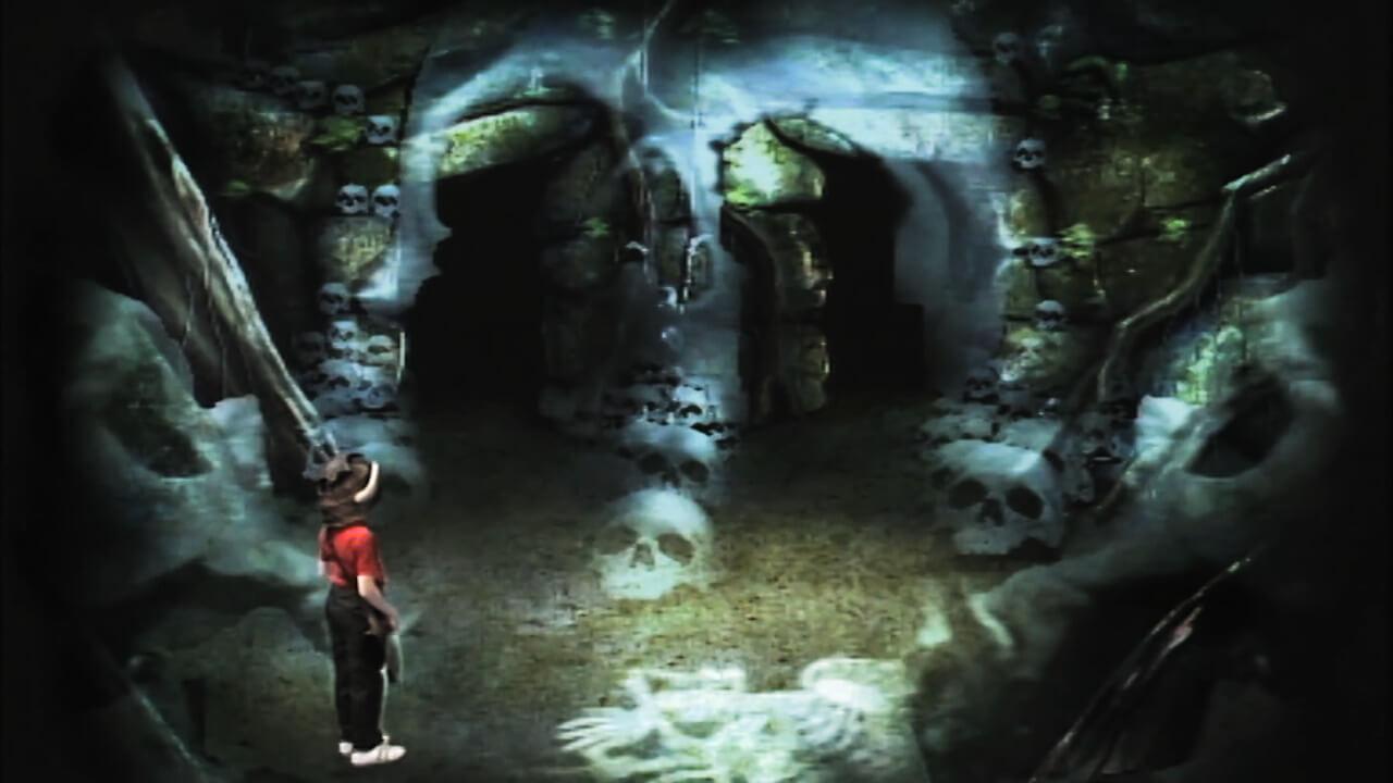 The Skeleton Room was often used at the entrance to Level 3. This variation is from Series 1 of Knightmare.
