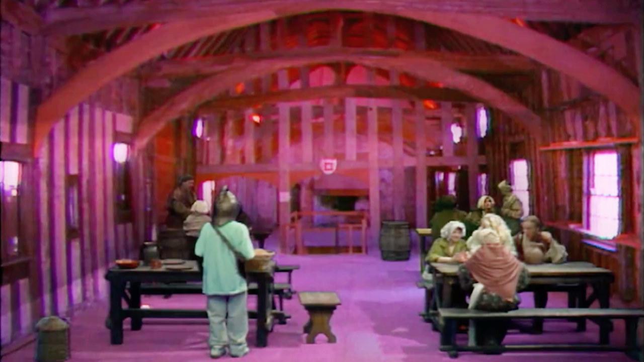 The inn, The Crazed Heifer, as shown in Series 4 (1990).