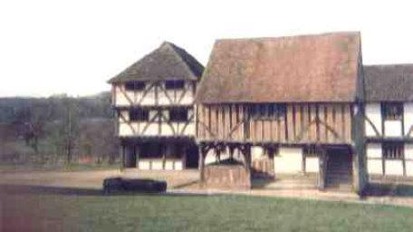 A shot of the settlement at Weald and Downland Living Museum in Chichester, West Sussex.