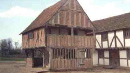 A shot of the settlement at Weald and Downland Living Museum in Chichester, West Sussex.