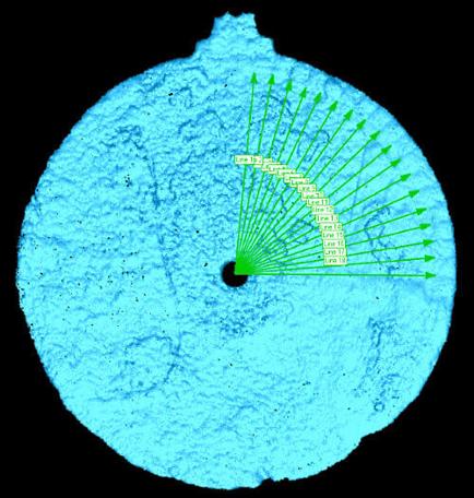 A 3D scan of a recently-discovered astrolabe (an obscure clue item used in Knightmare) shows markings at five-degree intervals.