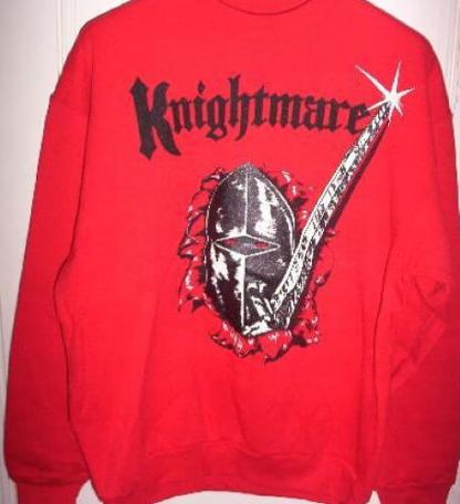 Official Knightmare sweatshirt in red.