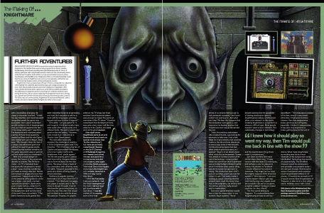 A preview of the final two pages of the Retrogamer article, 'The Making of Knightmare' by Andrew Fisher in 2011.