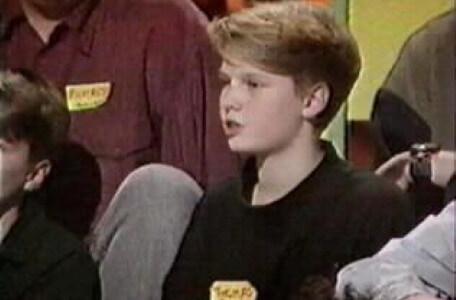 An audience member asks a question on CBBC's Take Two (1991).