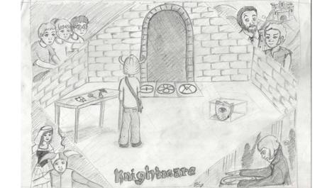 Fanart - sketch of Knightmare quest by emiib