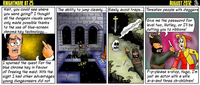 The third comic strip from 'Mad Owl' Mark Dowling to commemorate 25 years of Knightmare.