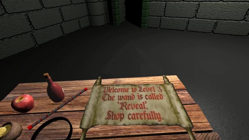 Preview of an Oculus Rift view of a clue room in the Black Tower of Goth