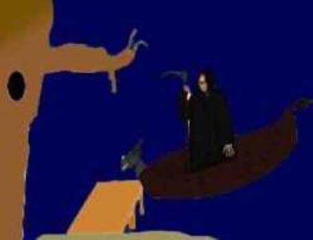 The boat and boatman in the second season of the Knightmare RPG.