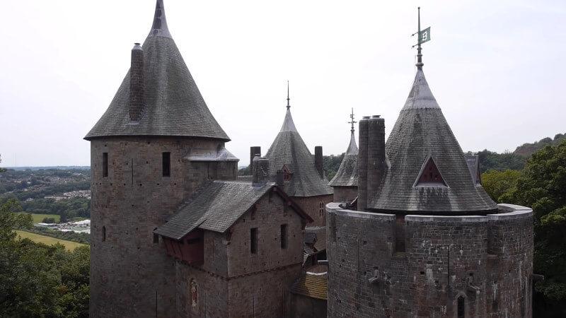 An inline image of Castell Coch near Cardiff, which appeared in Knightmare.