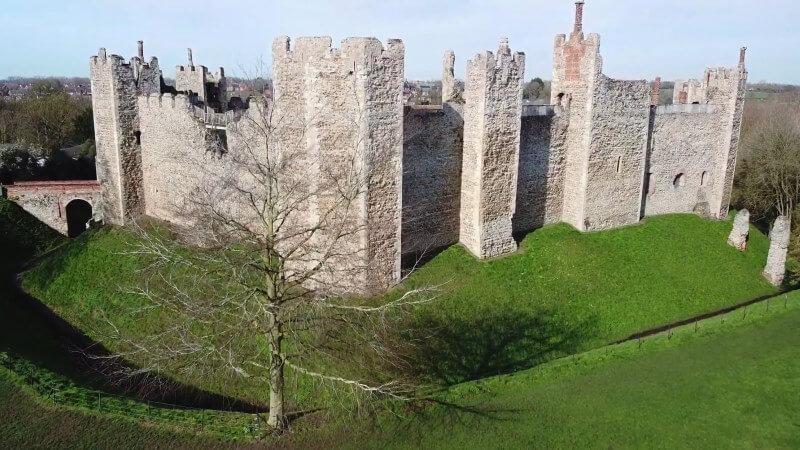 A shot of Framlingham Castle in Suffolk, which appeared in Knightmare.