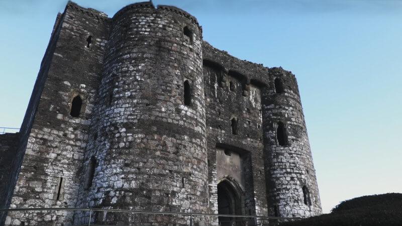 A shot of Kidwelly Castle in Dyled, Wales, which appeared in Knightmare.