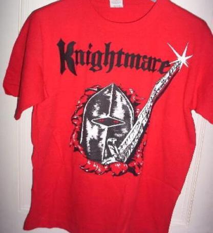 Official Knightmare t-shirt in red.