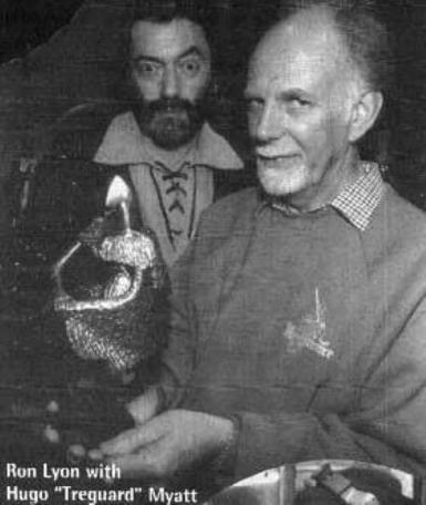 Ron Lyon and the frightknight trophy, from The Quest, official fanzine, Volume 1, Issue 2.