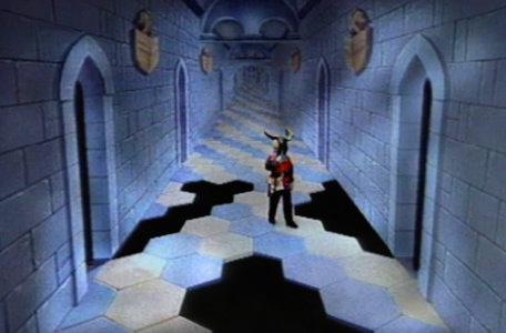 A fragmented Corridor of the Catacombs in the first series of El Rescate del Talisman.