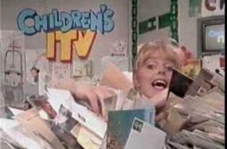 Children's ITV presenter Debbie Shore peers over the mailbag in 1987.