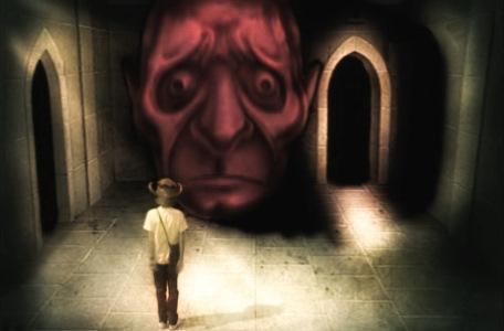 Knightmare Series 2 Team 10. Julian meets a gargoyle at the beginning of Level 3.