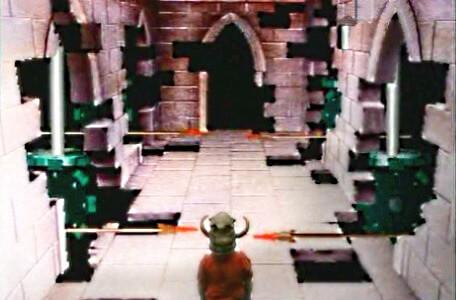 Knightmare Series 2 Team 12. Steven at the Corridor of Spears in Level 2.