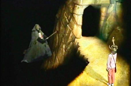 Knightmare Series 2 Team 13. Mildread has lost control of her broomstick.
