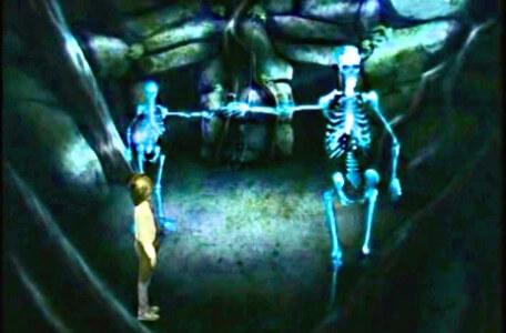 Knightmare Series 2 Team 3. Christopher arrives in the Skeleton Room at the start of Level 3.