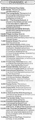 A television schedule for Channel Four for Friday 8 September 1989.