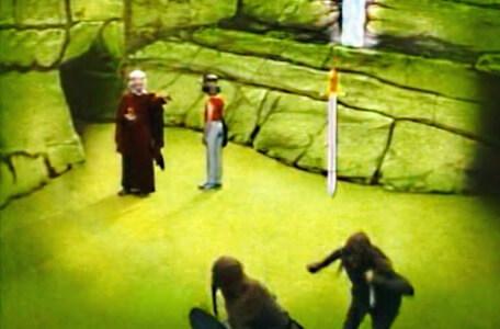 Knightmare Series 3 Team 12. Hordriss sends a magic sword towards the goblins.