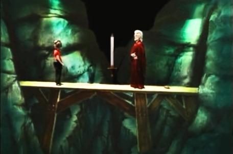 Knightmare Series 3 Team 4. The team uses a SWORD spell to impress Hordriss the Confuser.