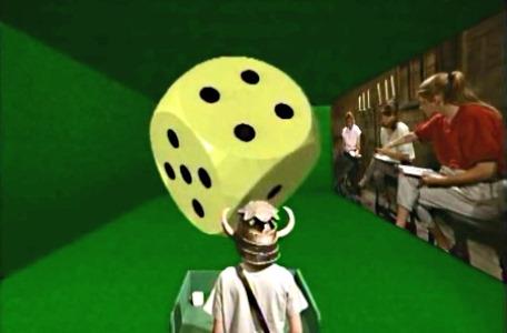 Knightmare Series 3 Team 7. A large dice appears in the first room.