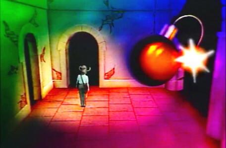 Knightmare Series 3 Team 9. A colourful bomb room in Level 1.