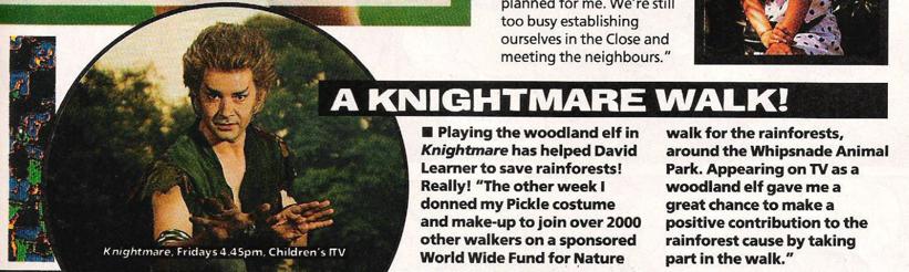 'A Knightmare Walk' in Look In Magazine. David Learner (Pickle) talks about a charity walk in which he'd participated in the 24/11/1990 issue (p.26).