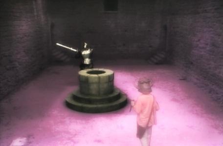 Knightmare Series 4 Team 1. Helen turns into a shadow to evade a guarding knight.
