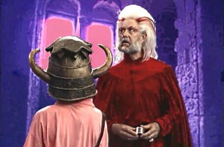 Knightmare Series 4 Team 1. Hordriss looks around cautiously in the Tower of Time.