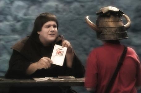 Knightmare Series 4 Quest 4. Brother Mace hands over a joker.