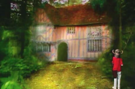 Knightmare Series 4 Quest 6. Dickon reaches the outside of the Crazed Heifer tavern in Level 1.