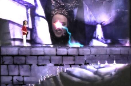 Knightmare Series 4 Quest 6. Malice strikes the bridge with a bolt.