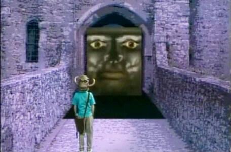 Knightmare Series 4 Quest 7. Jeremy is faced by Dooris, the Weeping Door in Level 1.