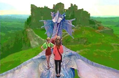 Knightmare Series 5 Team 3. Sarah meets Elita the Cavern Elf on Smirkenorff's back.